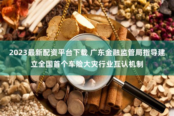 2023最新配资平台下载 广东金融监管局指导建立全国首个车险大灾行业互认机制