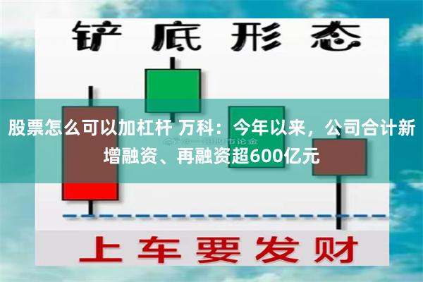 股票怎么可以加杠杆 万科：今年以来，公司合计新增融资、再融资超600亿元