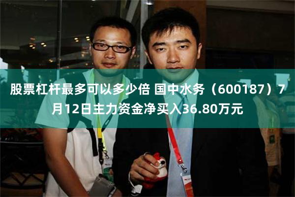 股票杠杆最多可以多少倍 国中水务（600187）7月12日主力资金净买入36.80万元