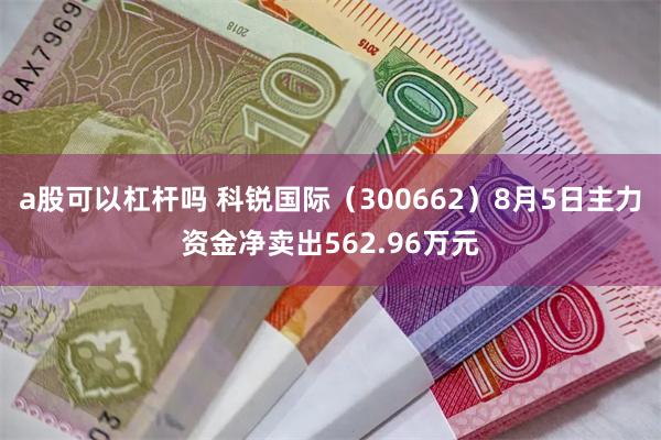 a股可以杠杆吗 科锐国际（300662）8月5日主力资金净卖出562.96万元