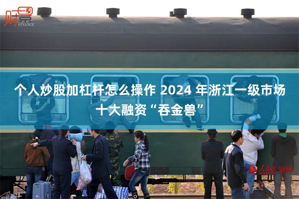 个人炒股加杠杆怎么操作 2024 年浙江一级市场十大融资“吞金兽”