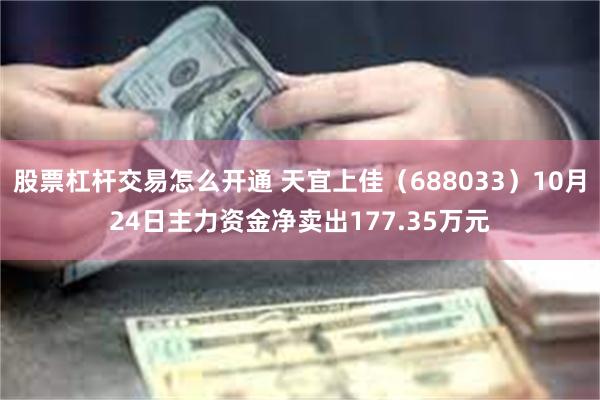 股票杠杆交易怎么开通 天宜上佳（688033）10月24日主力资金净卖出177.35万元