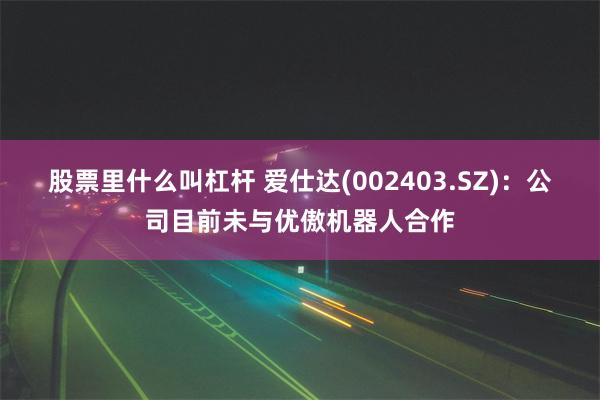 股票里什么叫杠杆 爱仕达(002403.SZ)：公司目前未与优傲机器人合作