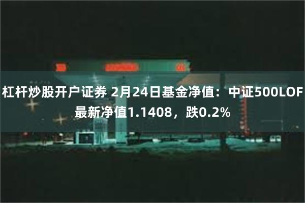 杠杆炒股开户证券 2月24日基金净值：中证500LOF最新净值1.1408，跌0.2%